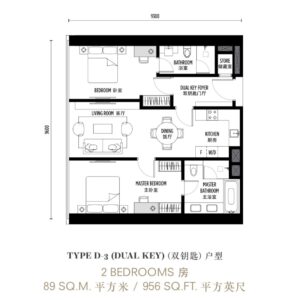 956 SF / 89 SQ.M.
