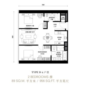 956 SF / 89 SQ.M.