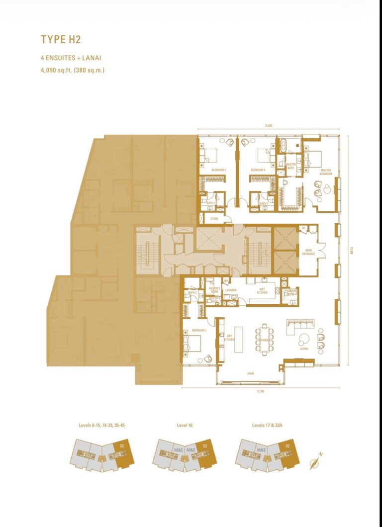 H2 4090 sf. ( 380 sq.m )